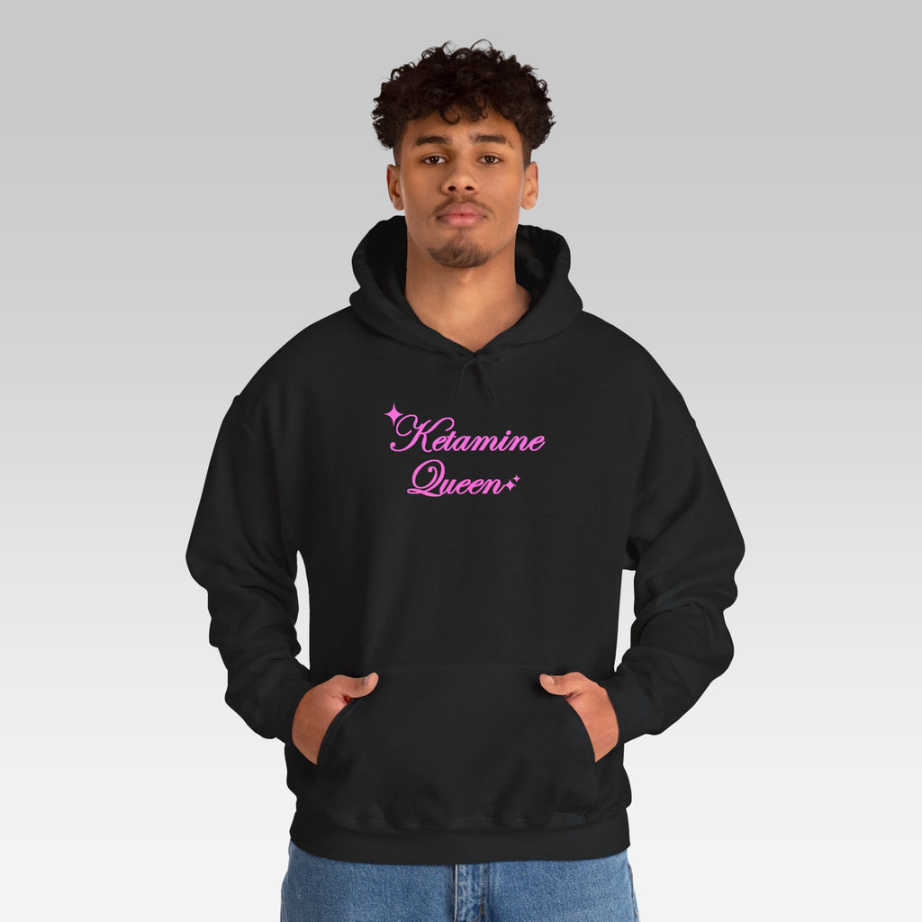 The Ketamine Queen Hoodie | Black Streetwear Pullover for Ironic Fashion & Nightlife