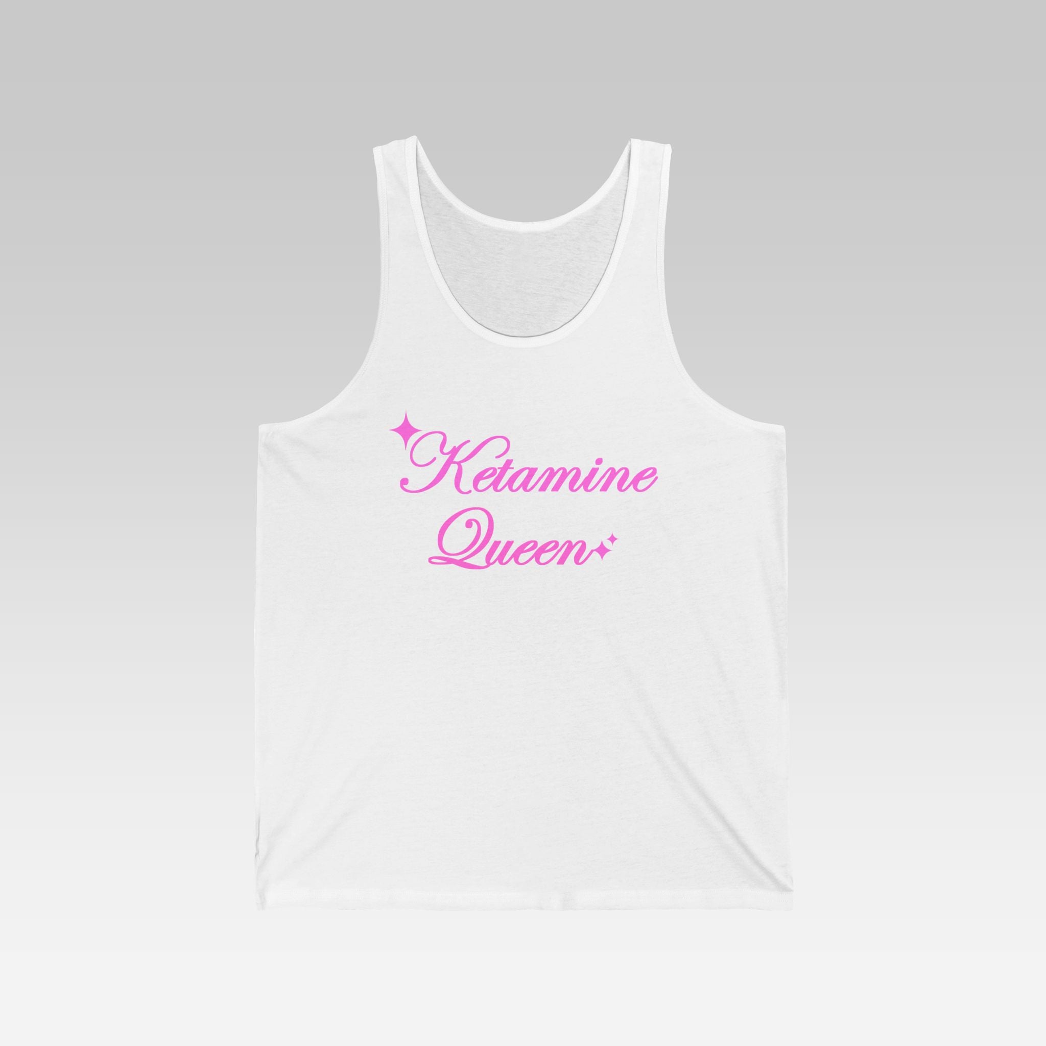 The Ketamine Queen Tank | Black Streetwear Tank Top for Ironic Fashion & Dark Humor Style