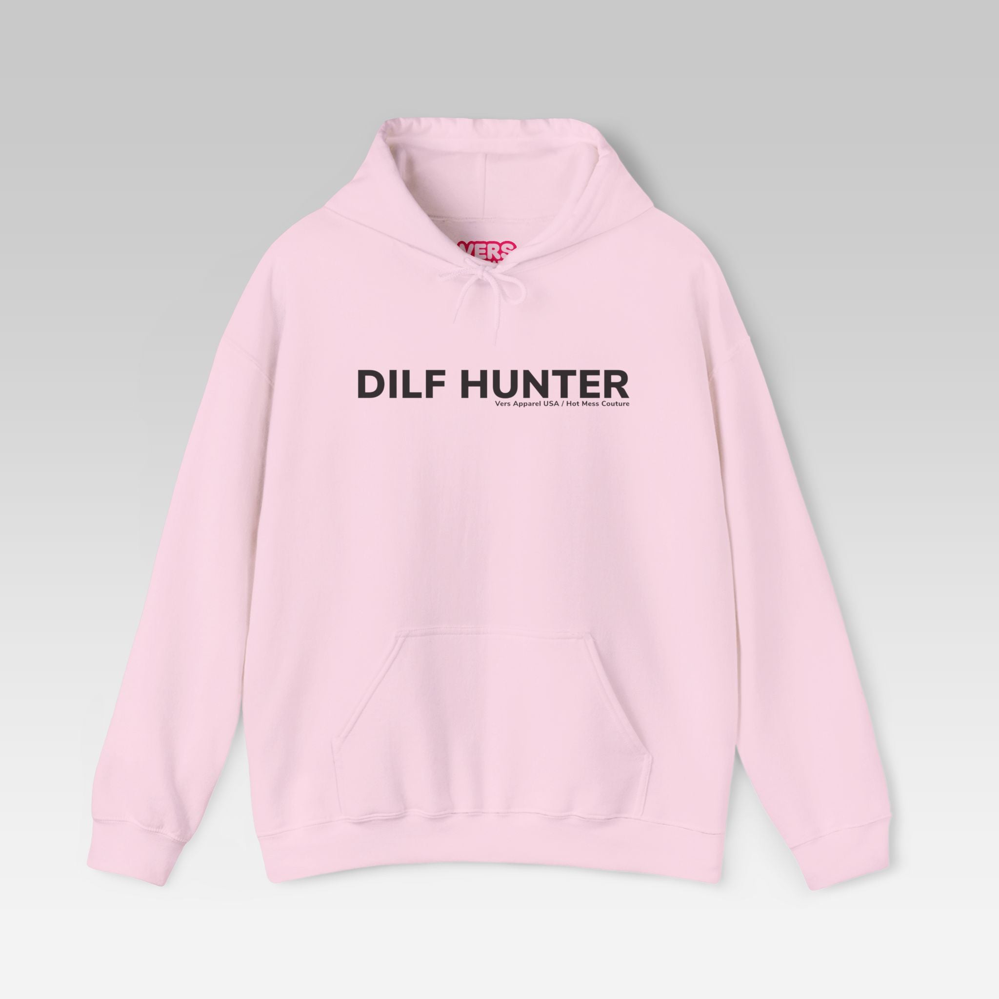 The DILF Hunter Hoodie | Minimalist Cream Streetwear Pullover with Bold Statement Graphic