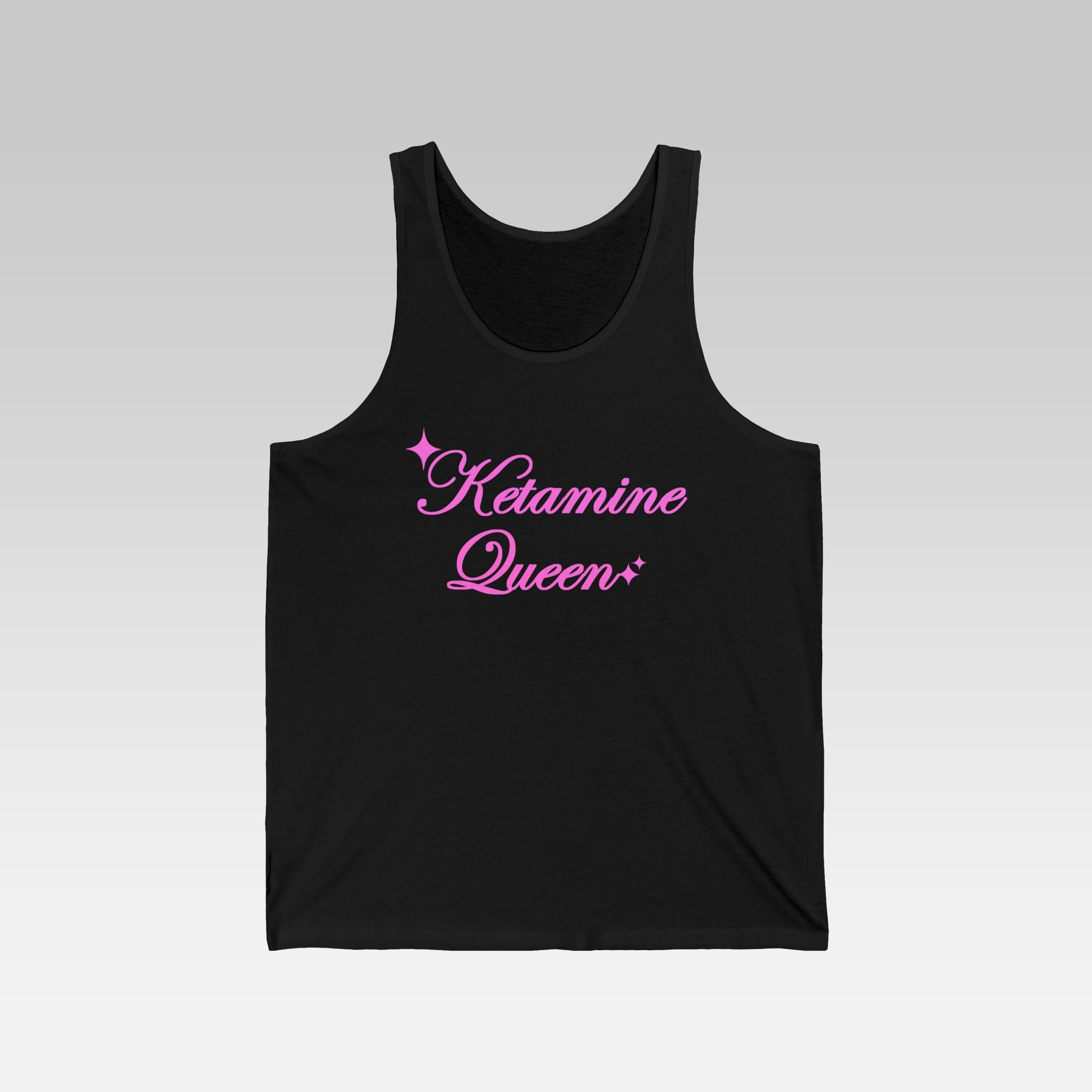 The Ketamine Queen Tank | Black Streetwear Tank Top for Ironic Fashion & Dark Humor Style