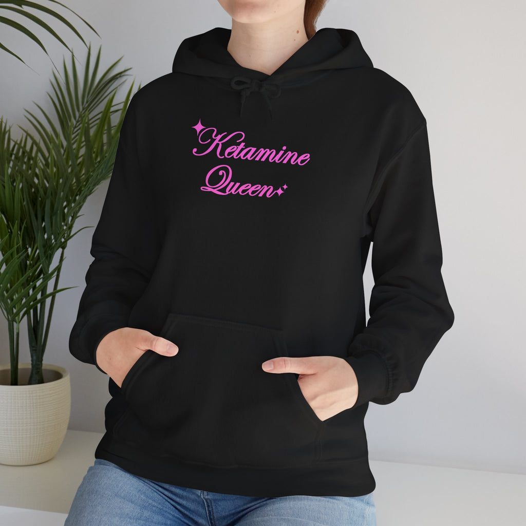The Ketamine Queen Hoodie | Black Streetwear Pullover for Ironic Fashion & Nightlife